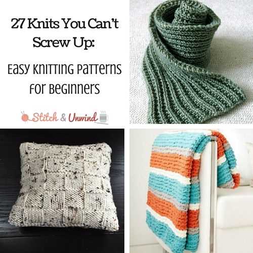 Free simple knitting patterns for beginners