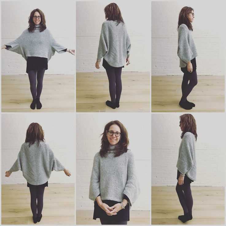 Free knitted poncho with sleeves patterns