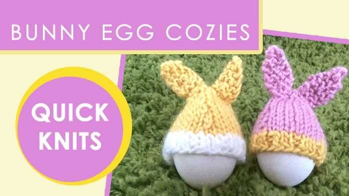 Free knitted bunny egg cosy pattern