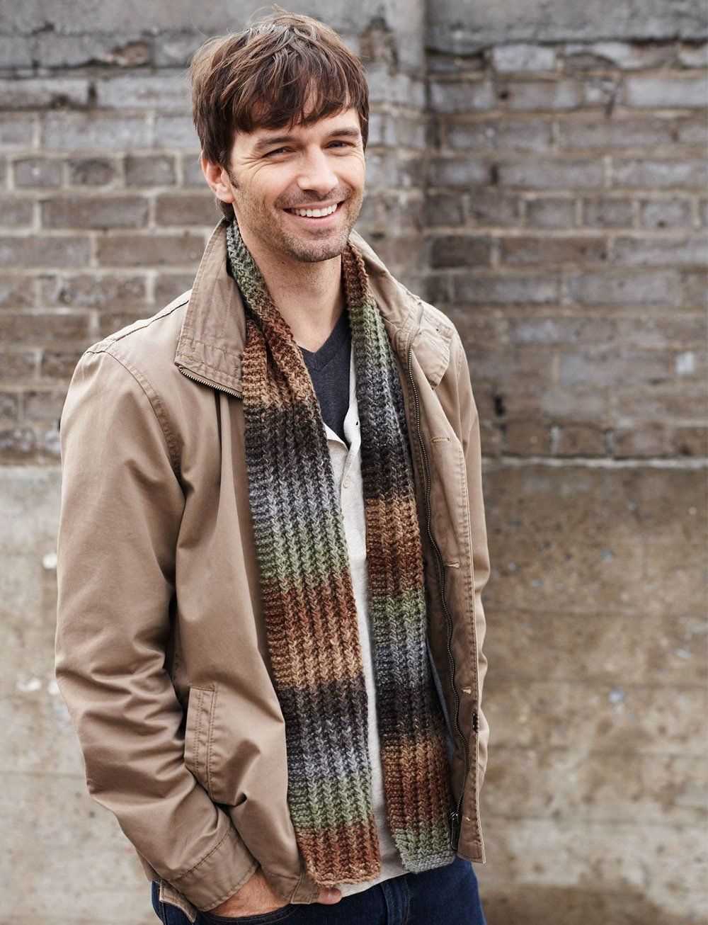 Knit mens scarf pattern