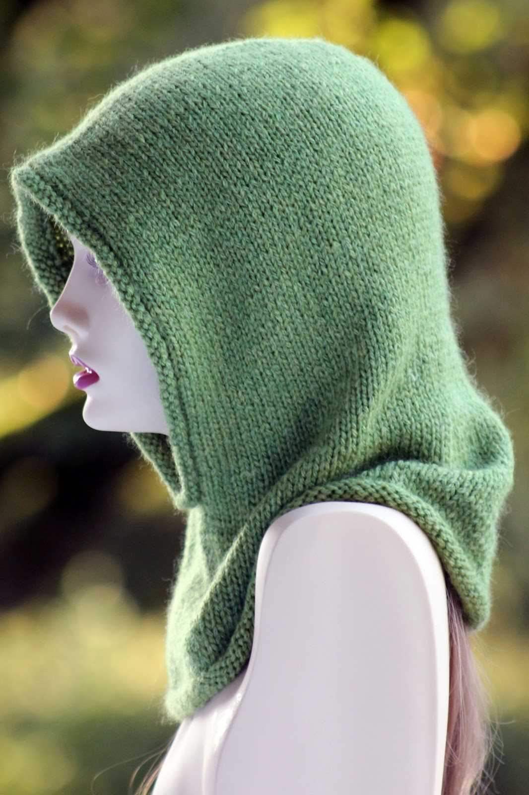 Hood and scarf knitting pattern