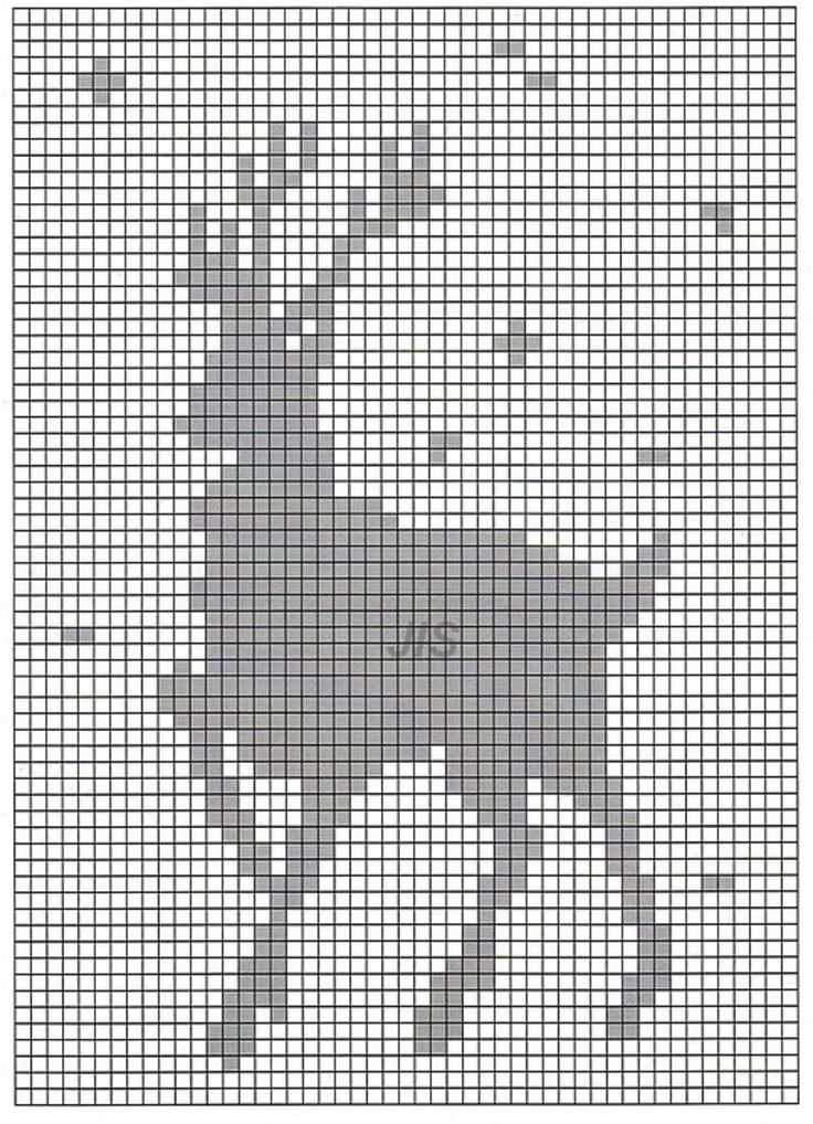 Knitted cross stitch pattern