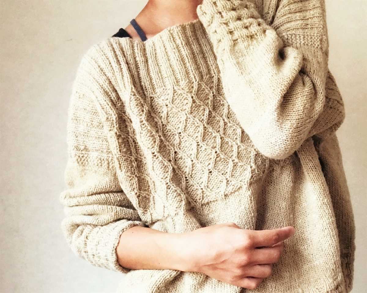 Oversized sweater knitting pattern