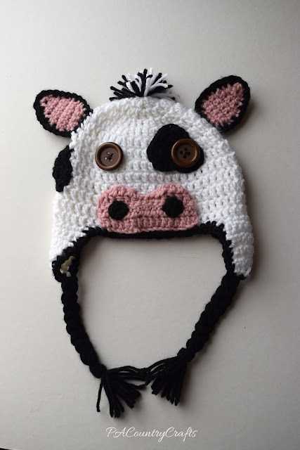 Knitted cow hat pattern