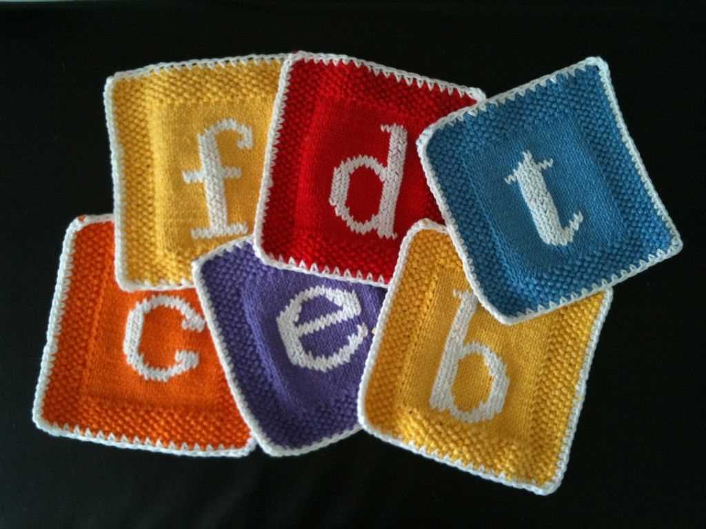 Free knitting pattern for alphabet letters