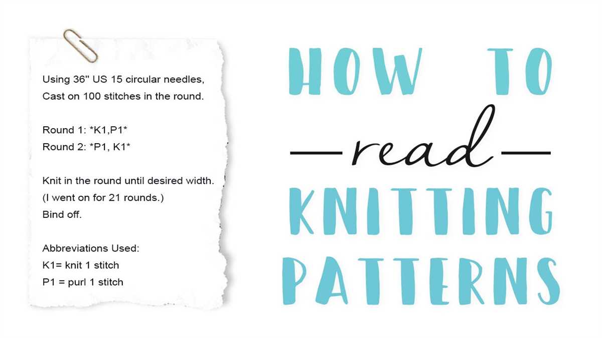 How to read knitting patterns