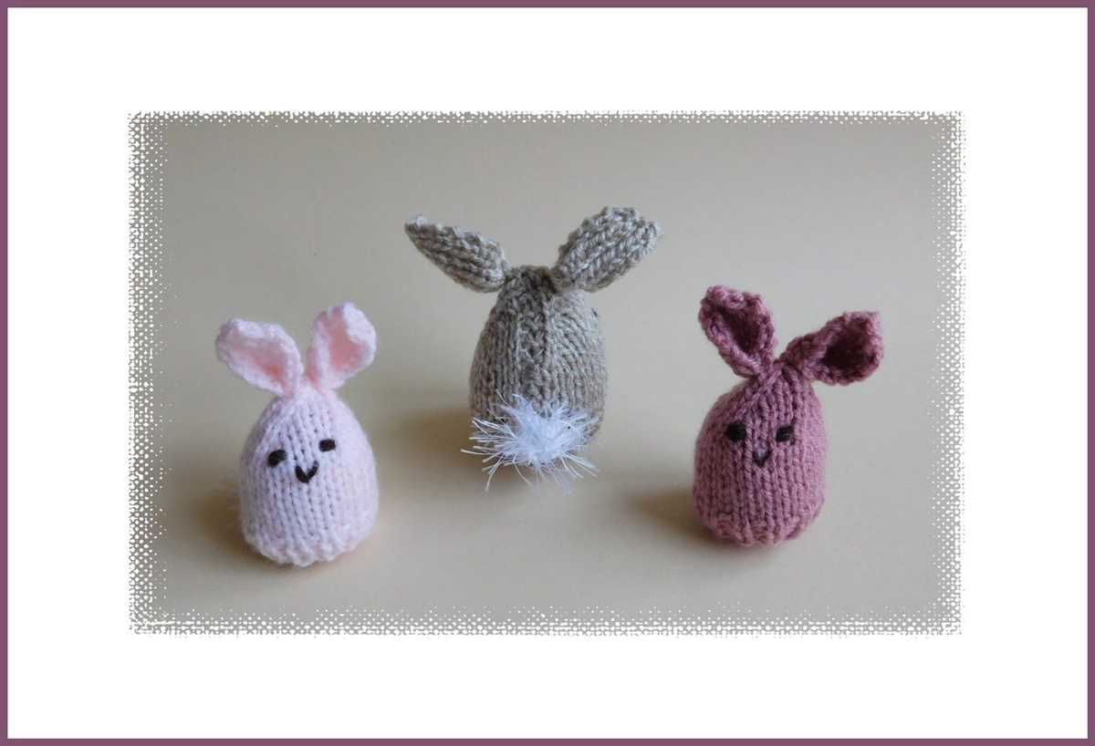 Easter bunny creme egg knitting pattern