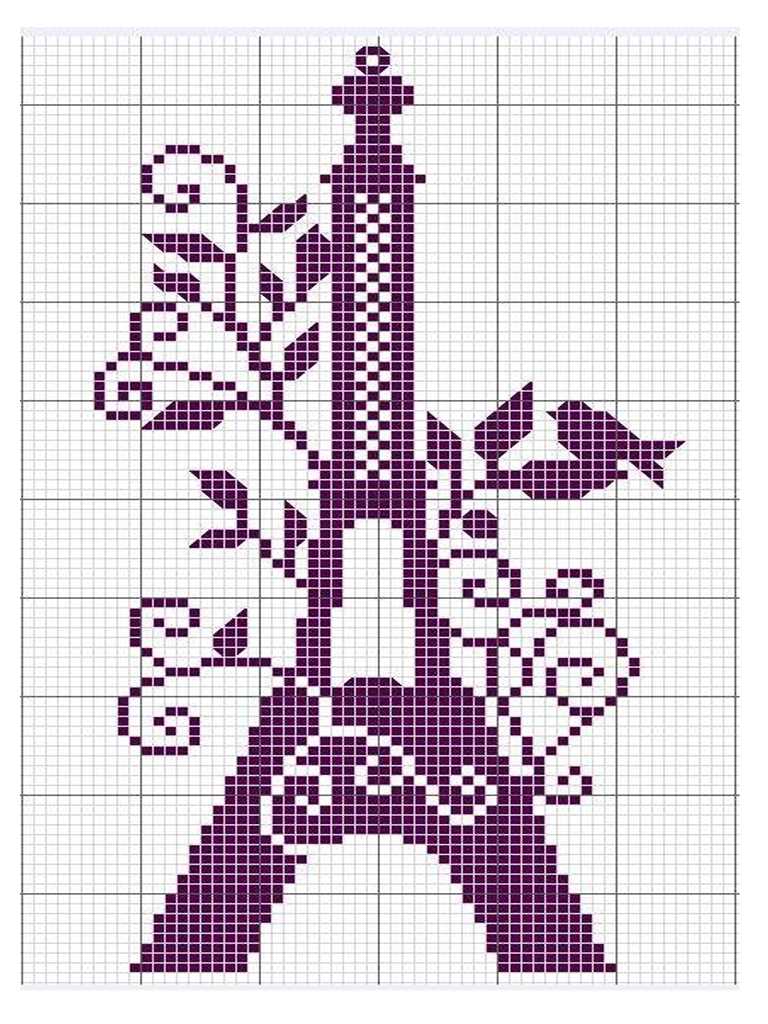 Eiffel tower knitting pattern