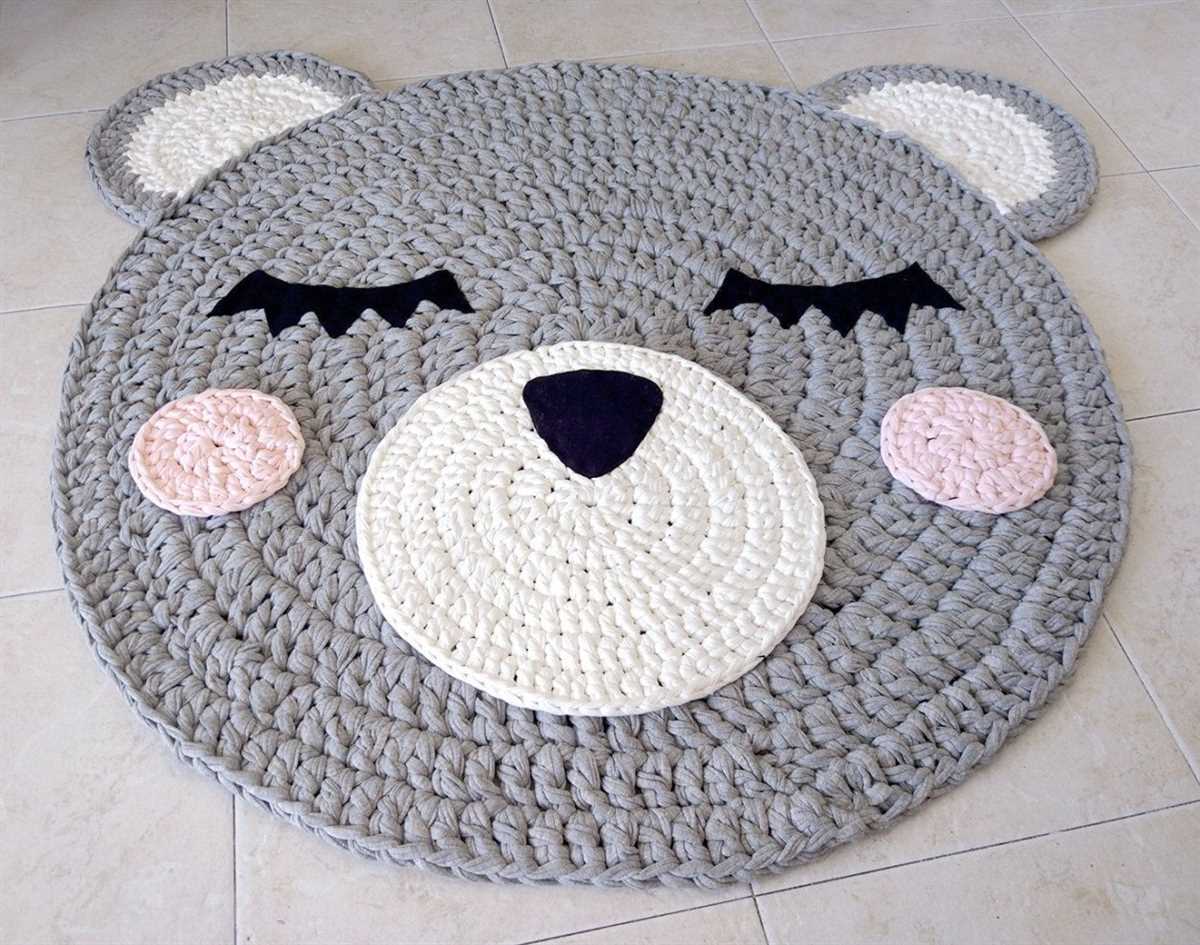 Knit bear rug pattern