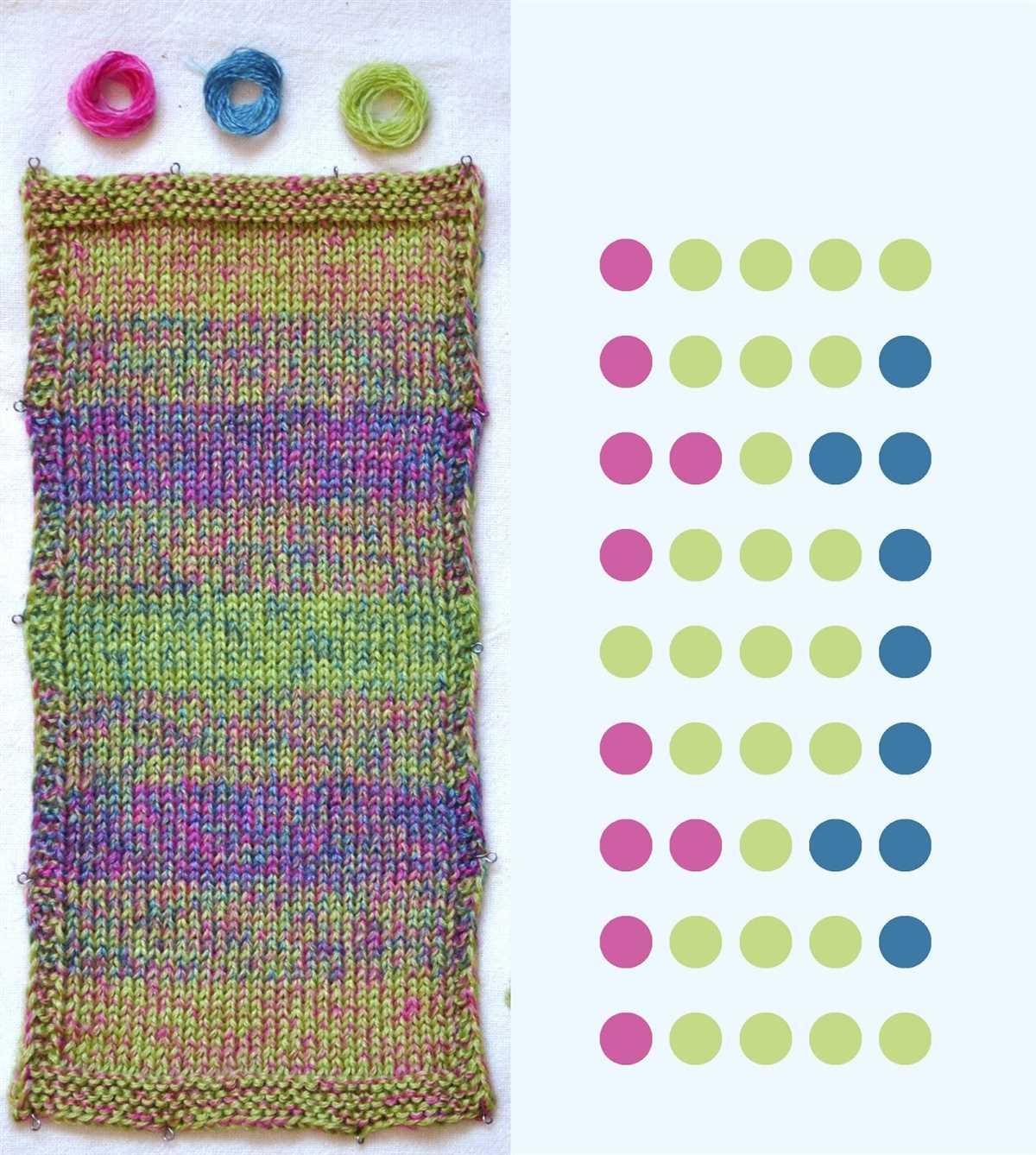 Gradient knitting patterns