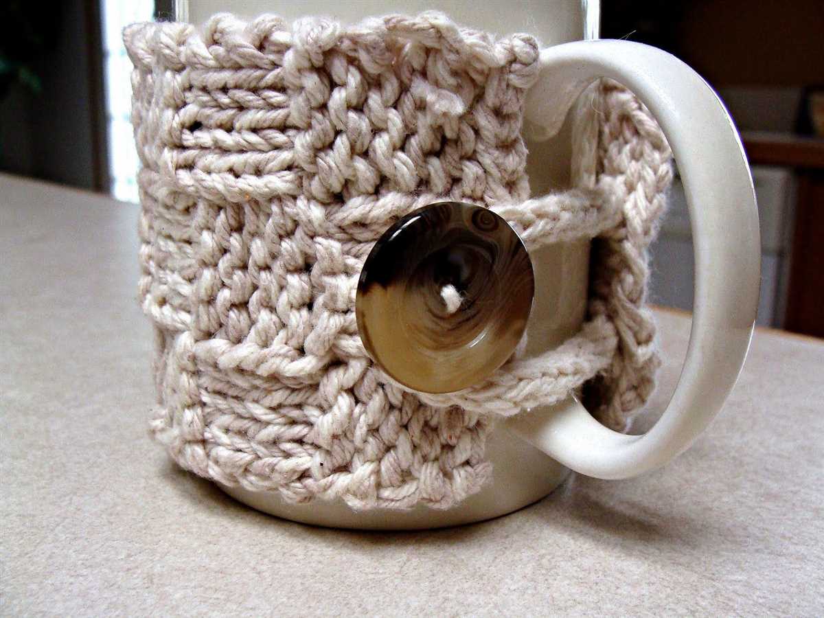 Knit cup cozy pattern