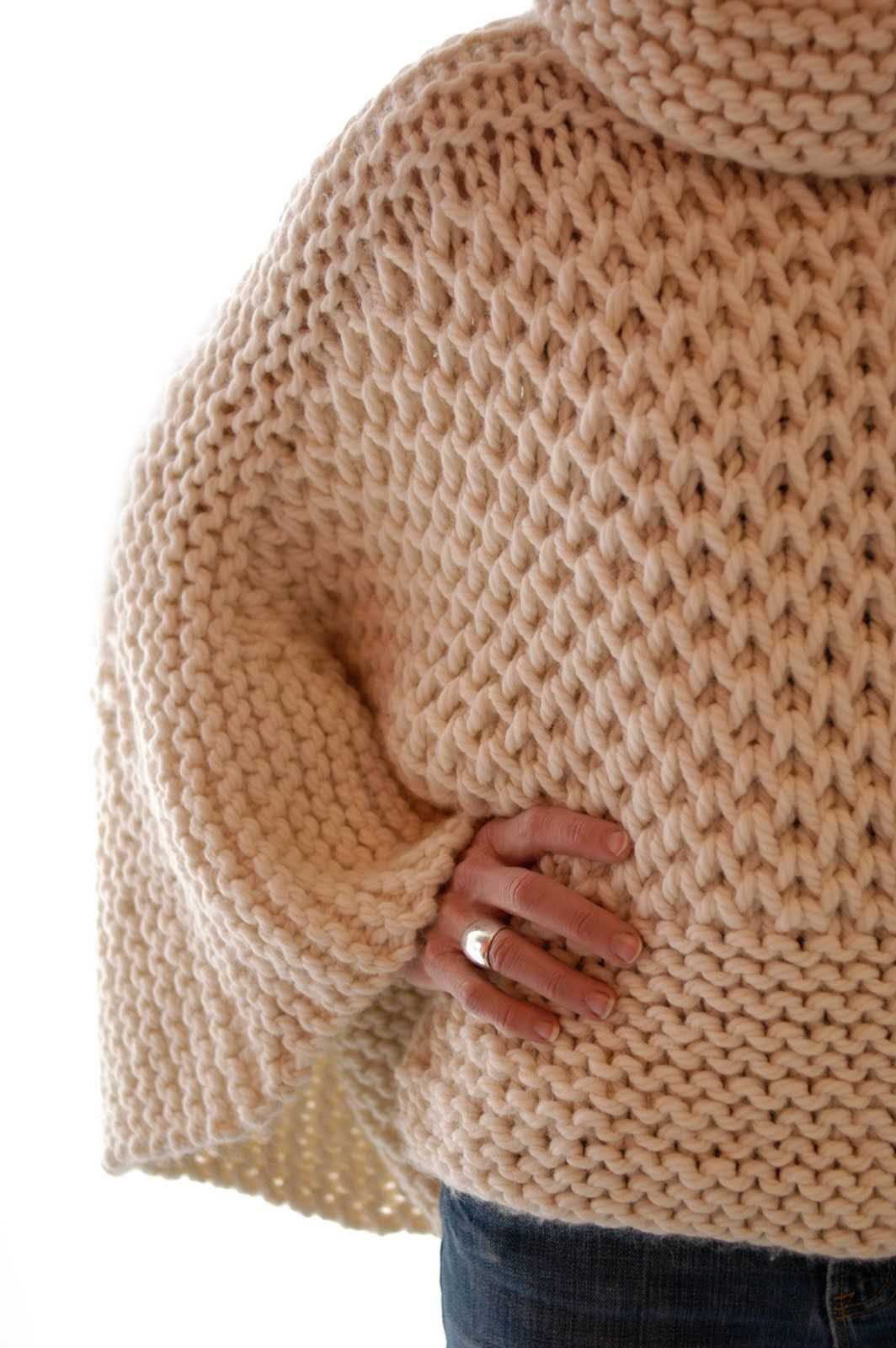 Honeycomb knitting pattern sweater