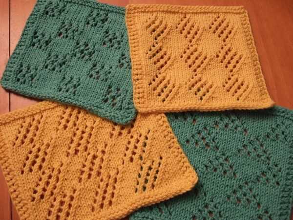 Parallelogram knitting pattern