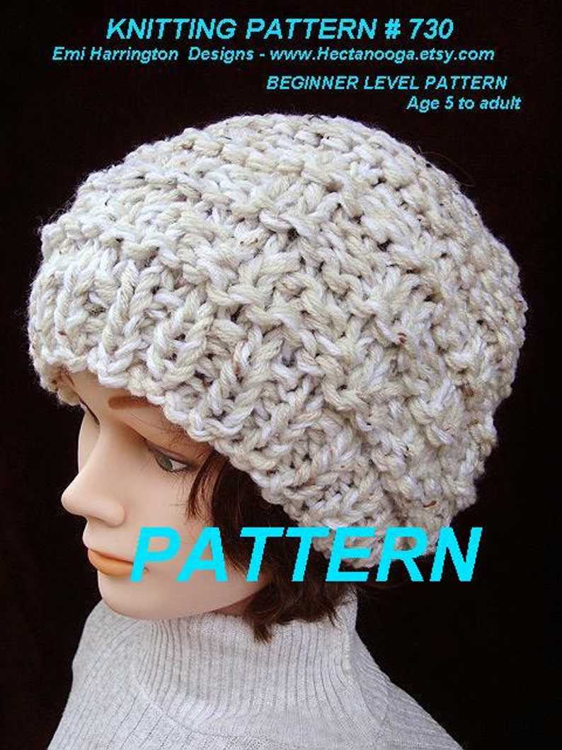 Beginner hat pattern knitting