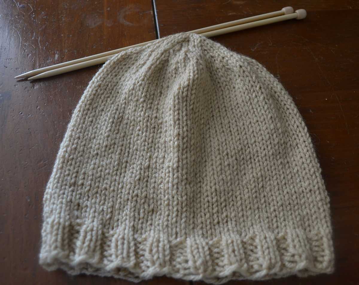 Free mens beanie knitting pattern straight needles