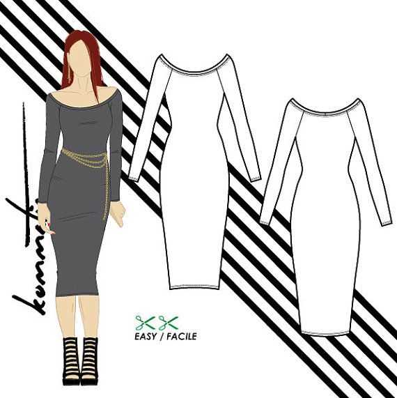 Stretch knit dress sewing patterns