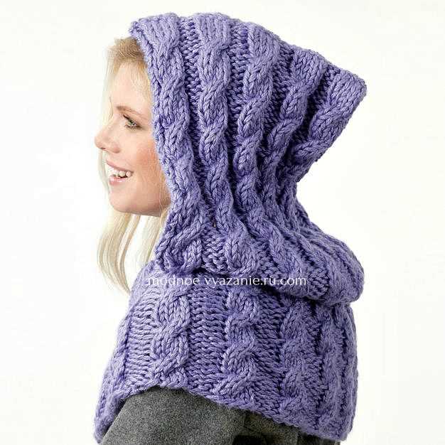 Snood with hood knitting pattern