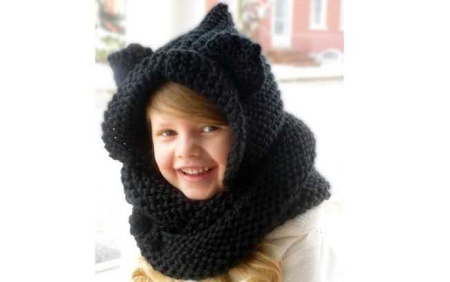 Knitting pattern infinity scarf hood