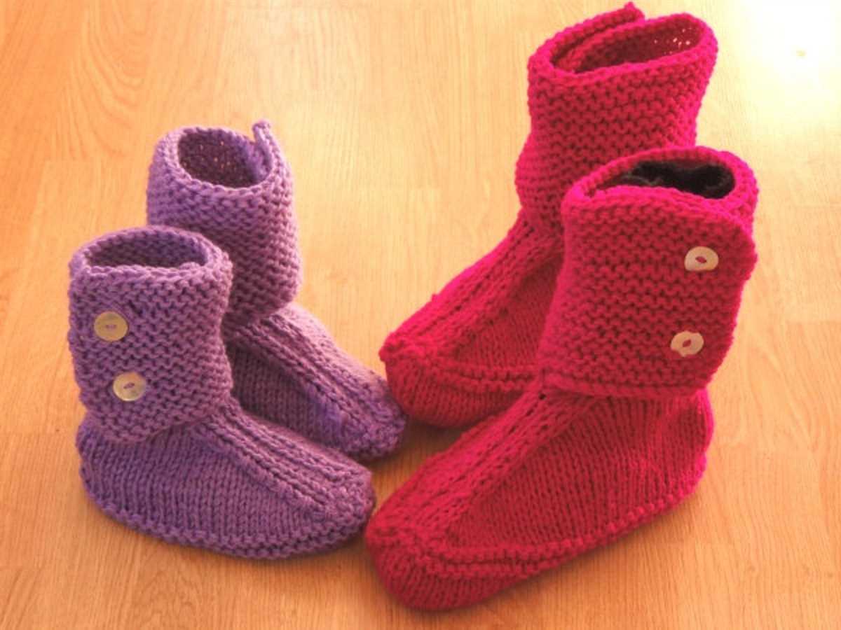 Easy slipper knitting pattern