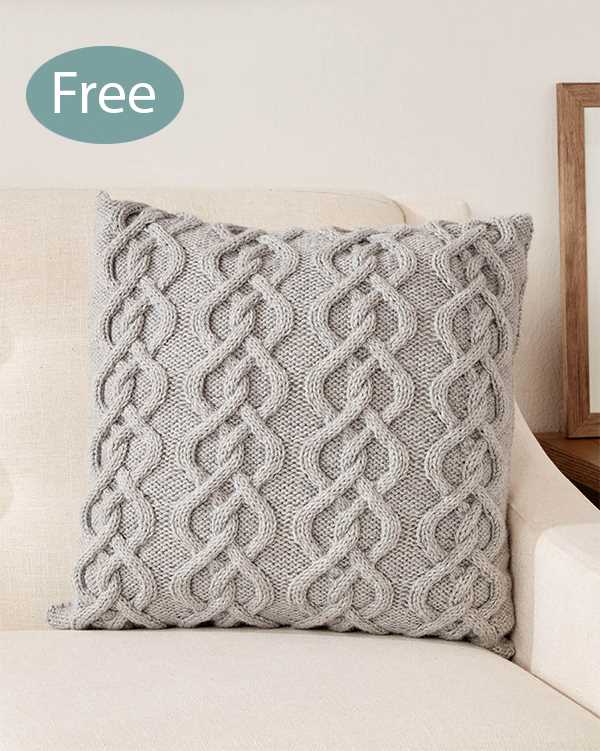 Aran cushion cover knitting pattern