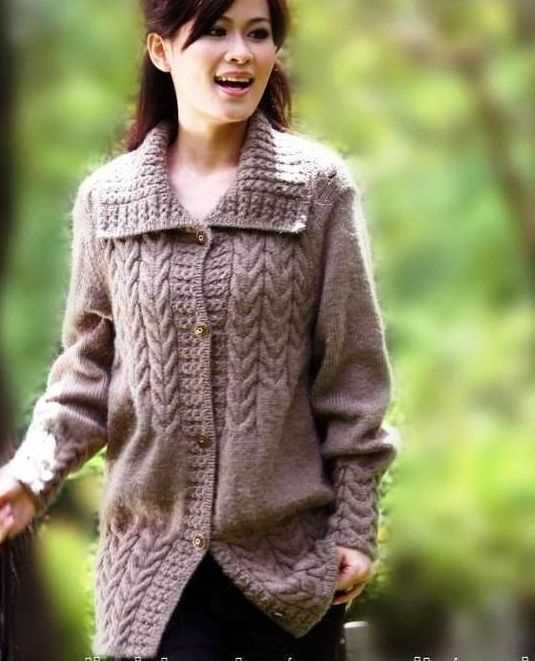 Minimalist cardigan knitting pattern