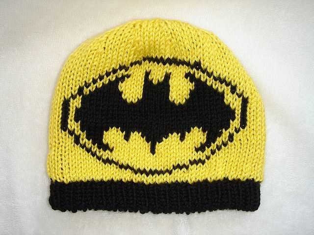 Knitted batman hat pattern