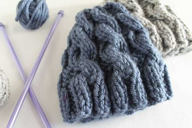 Free knitting pattern for cable hat