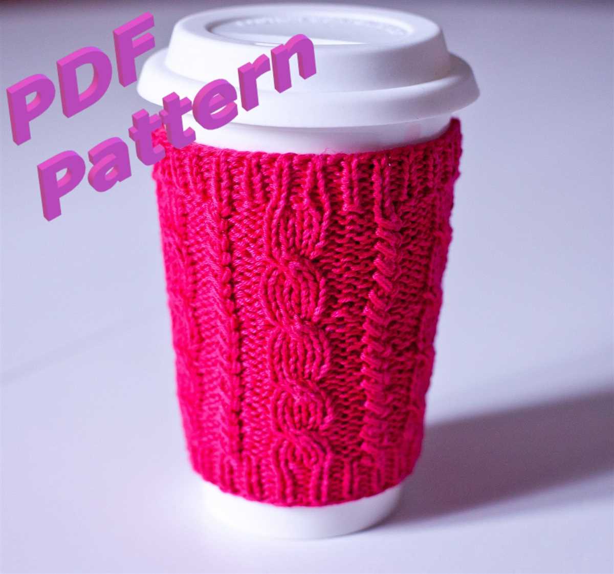 Knitting pattern coffee cup sleeve