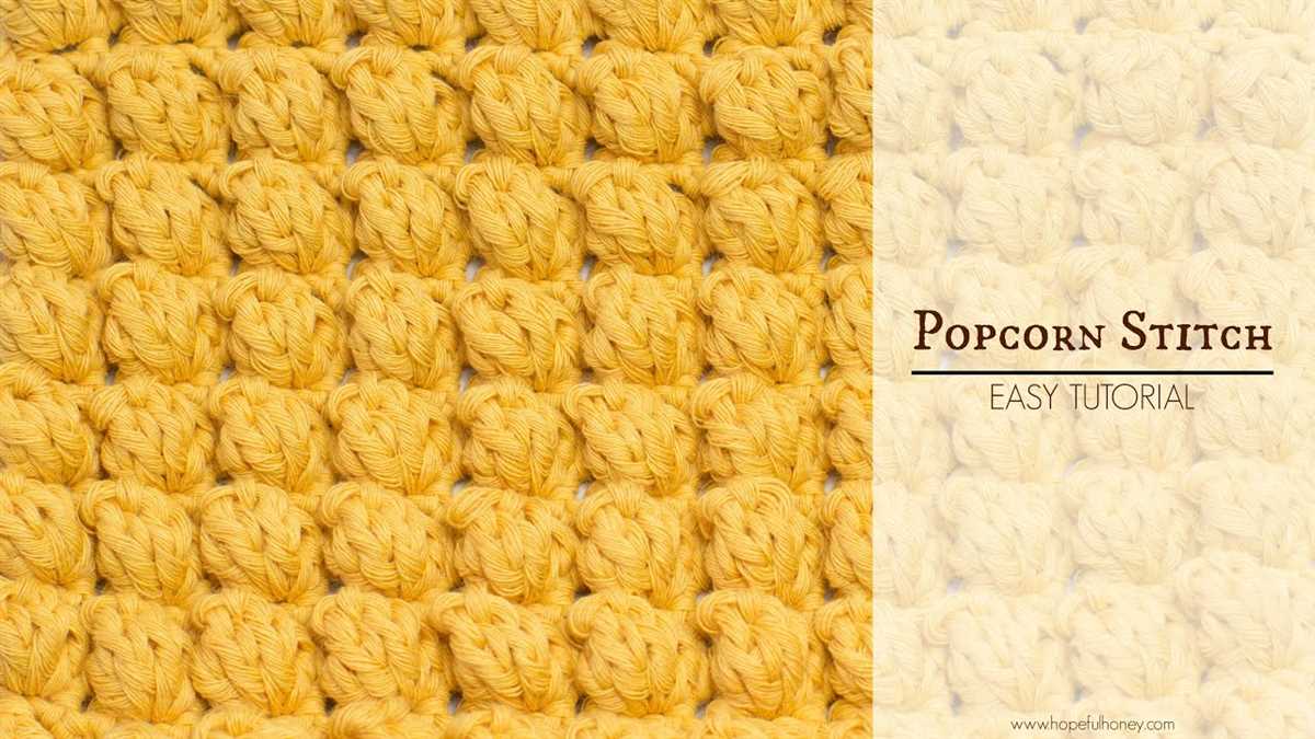 Popcorn stitch knitting pattern