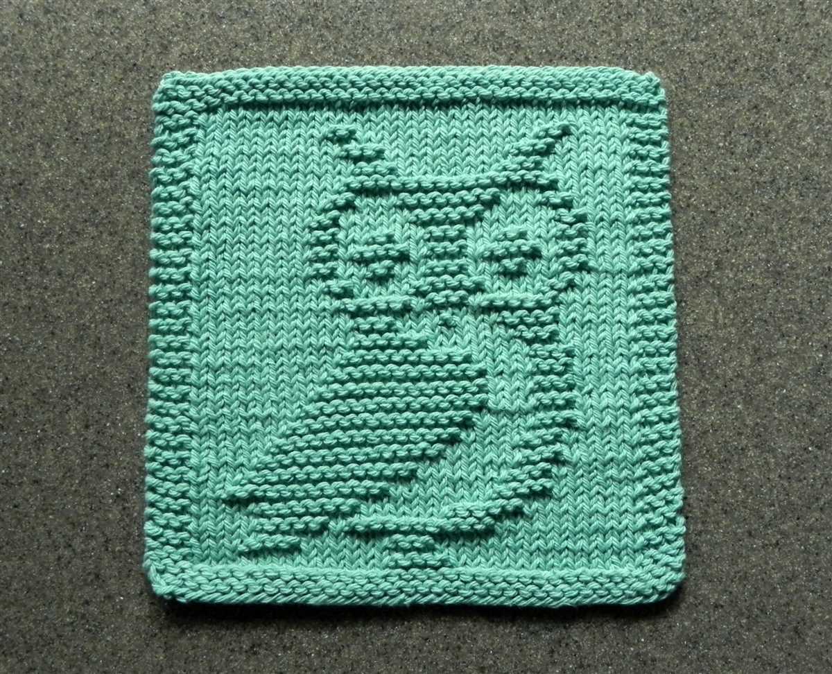 Knitted dish cloth pattern