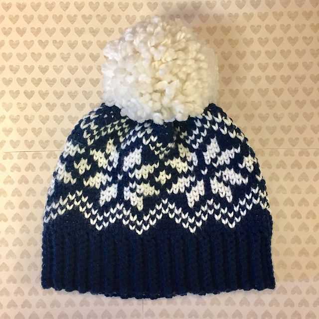 Snowflake hat knitting pattern free