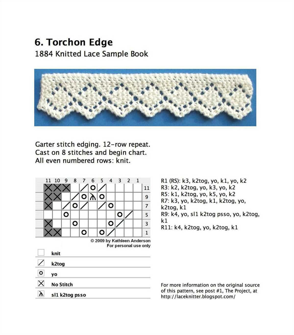 Knitting patterns with even number of stitches