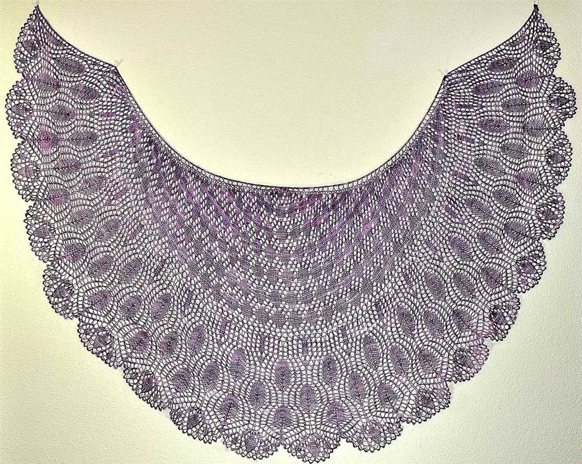 Lace shawl knit pattern