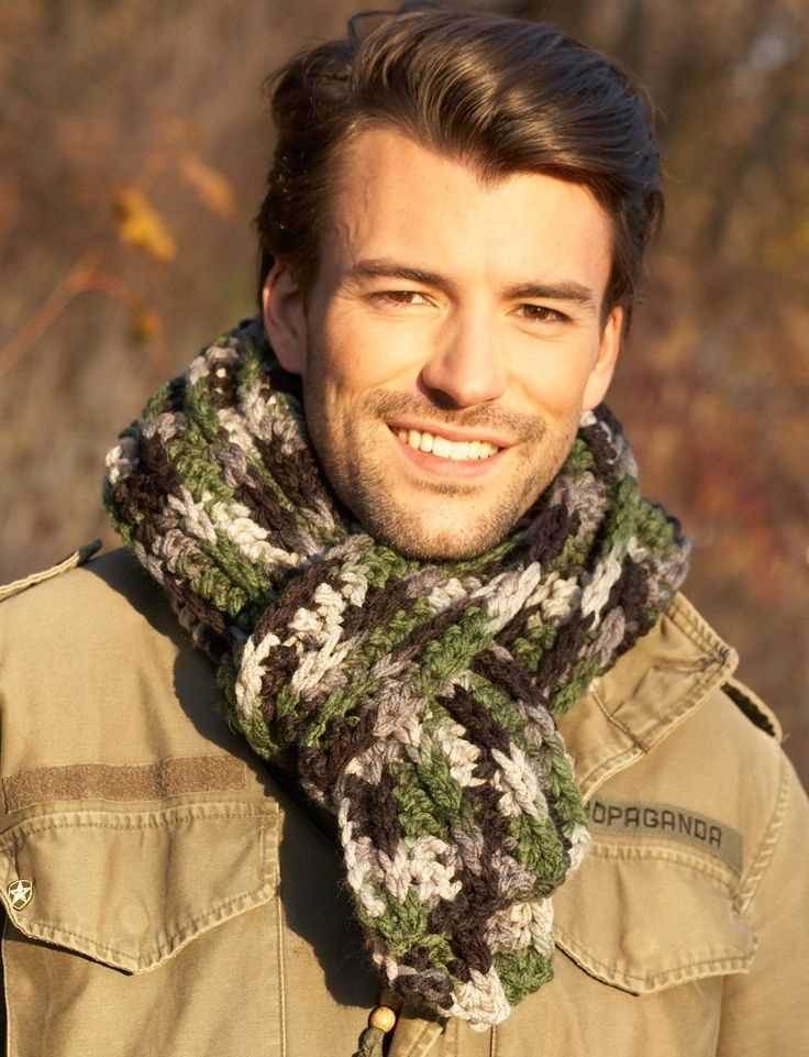 Free knitting pattern for mens scarf