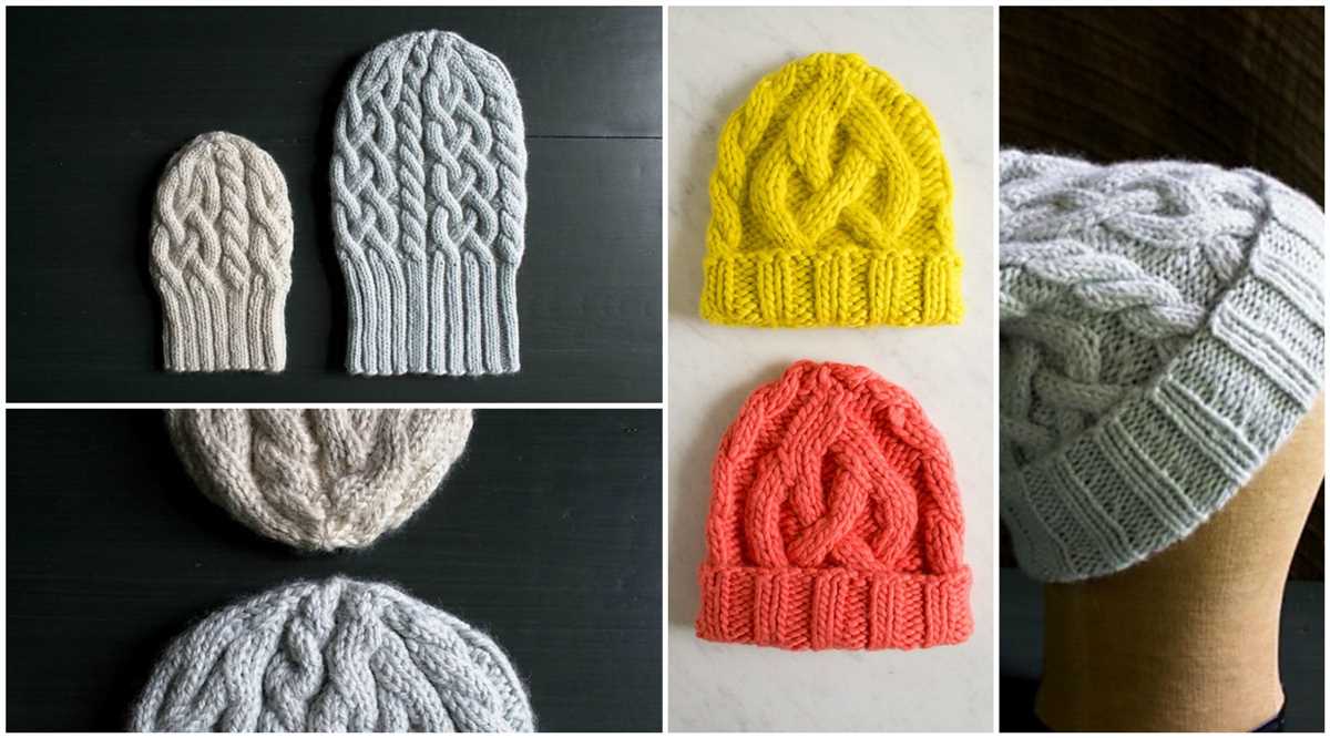 A knitted hat pattern comes in 4 styles