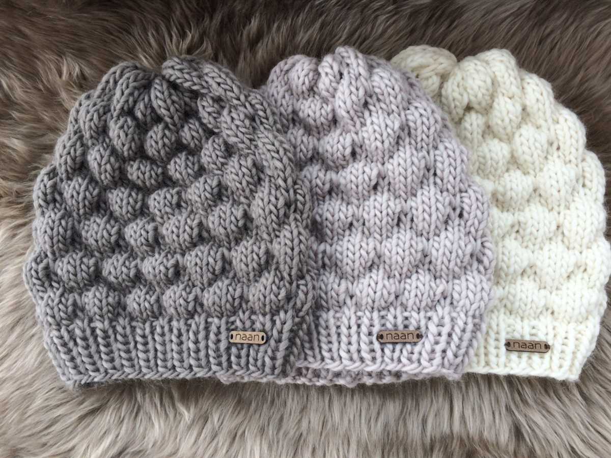 Adult beanie knitting pattern