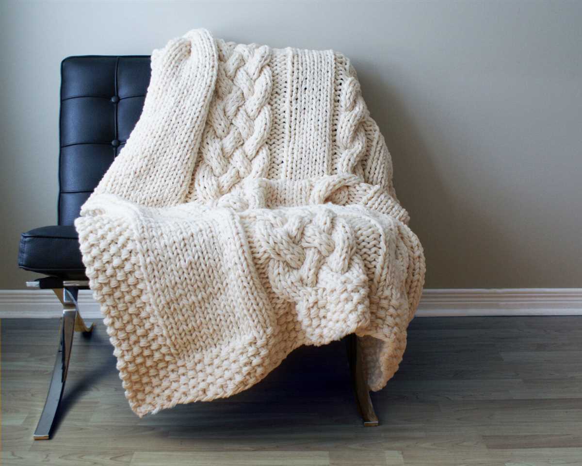 Adult blanket knitting pattern