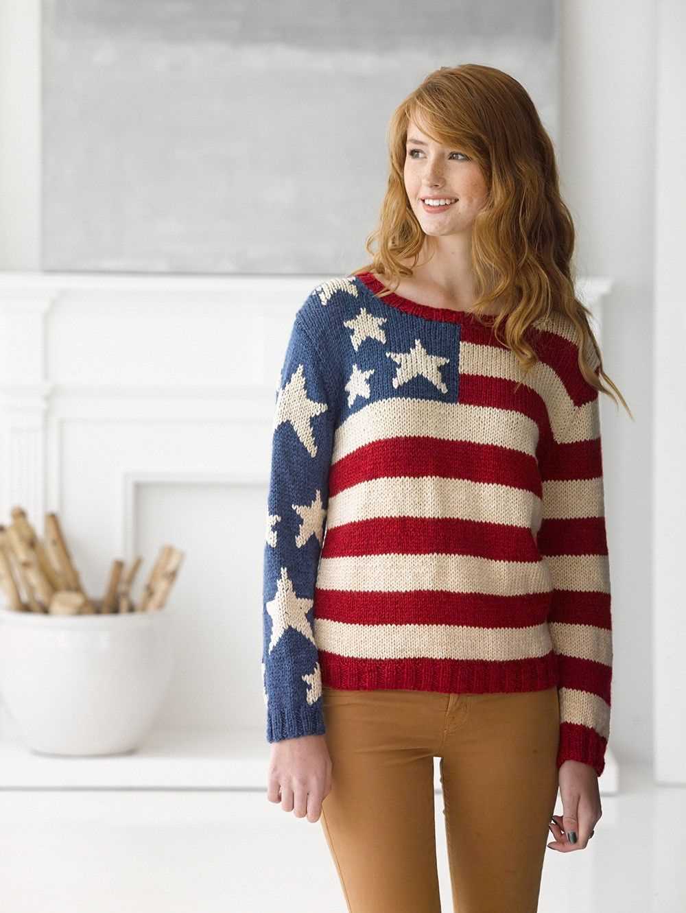 American flag sweater knitting pattern