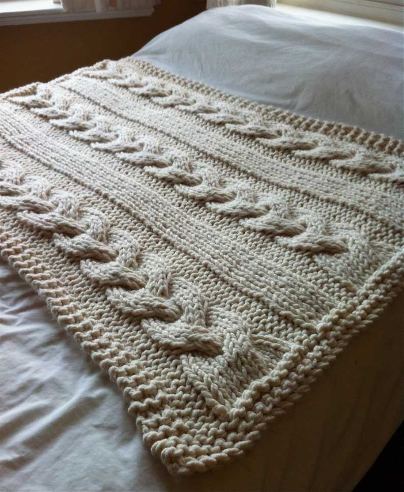 Aran blanket knitting pattern