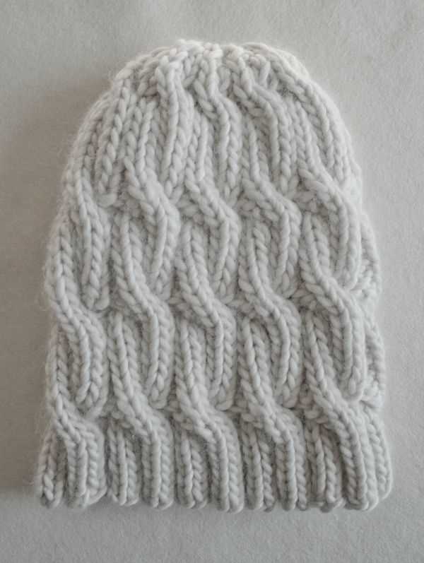 Aran cable hat knitting pattern