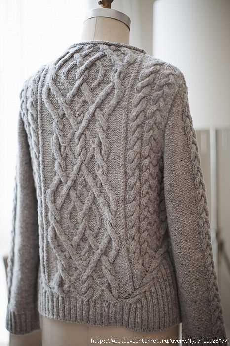 Aran cable knit cardigan pattern