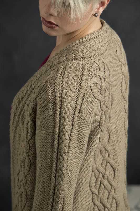 Aran cardigan knitting pattern