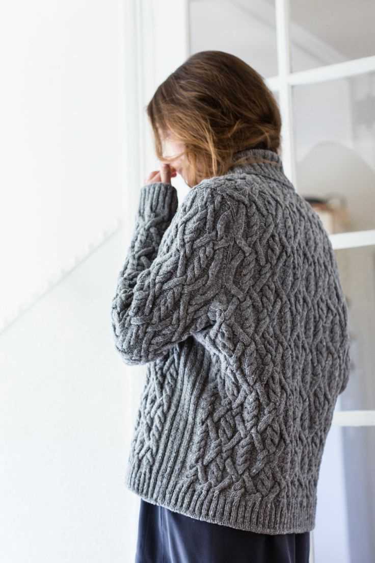 Aran cardigan knitting pattern