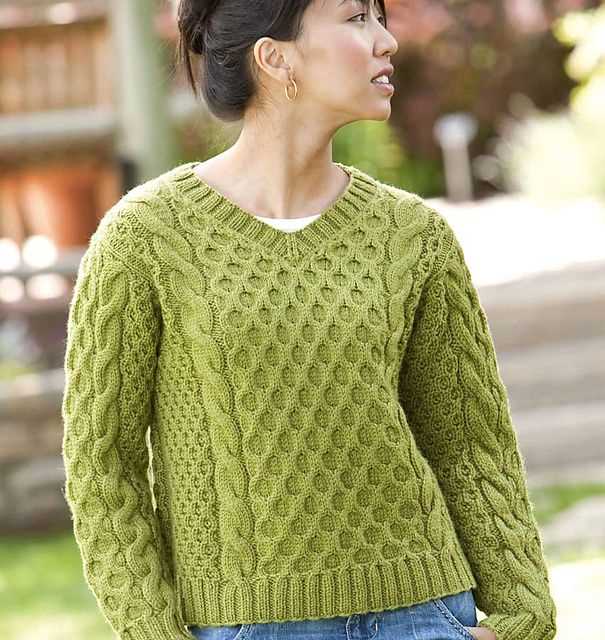 Aran knit sweater patterns free