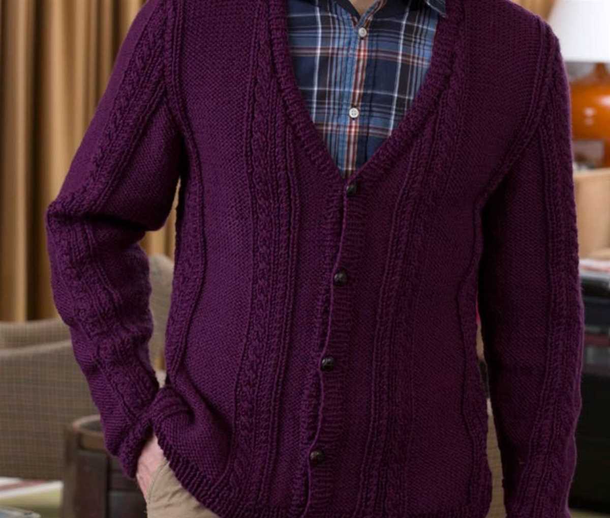 Aran knitting patterns for men's cardigans