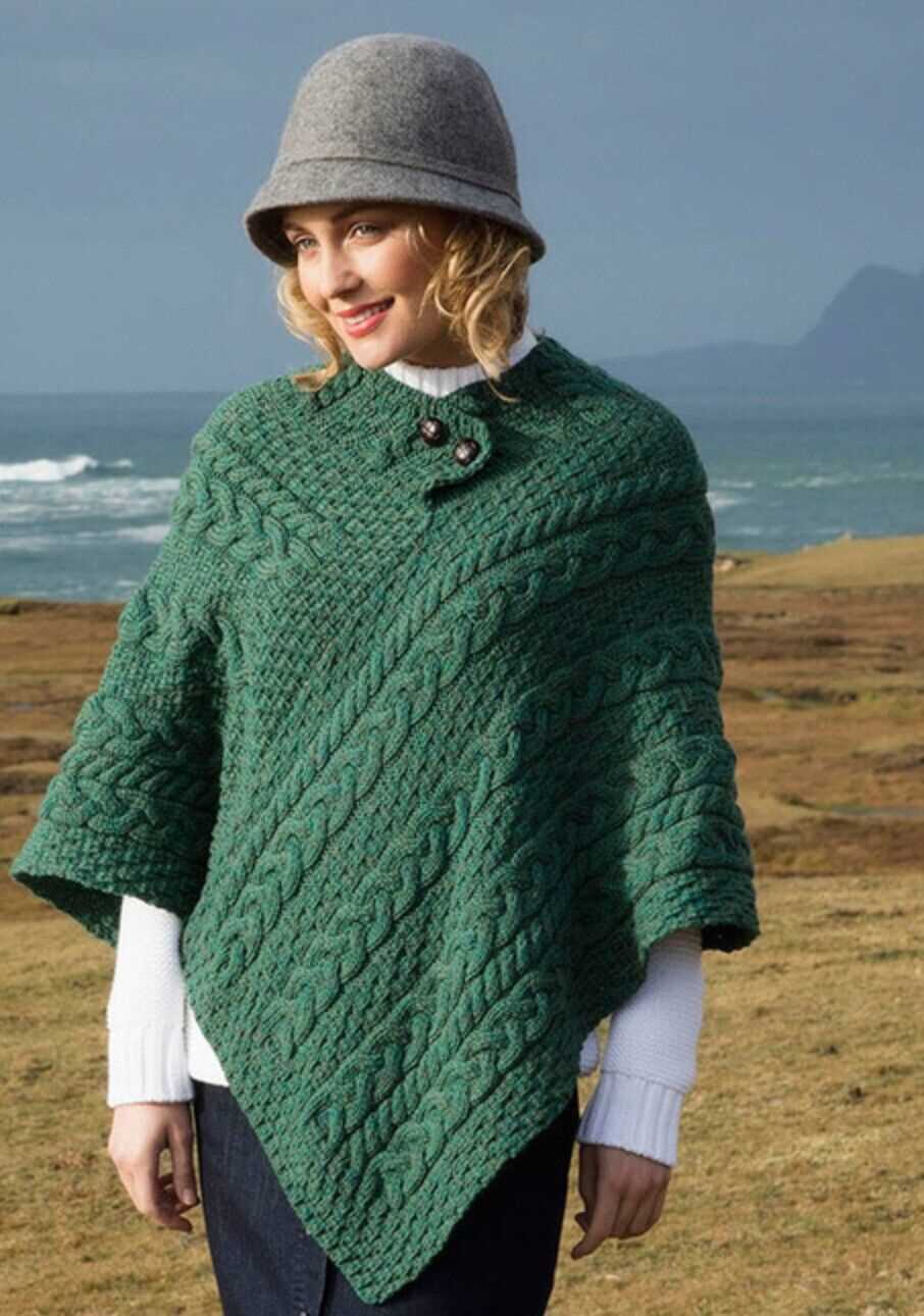 Aran poncho knitting pattern free