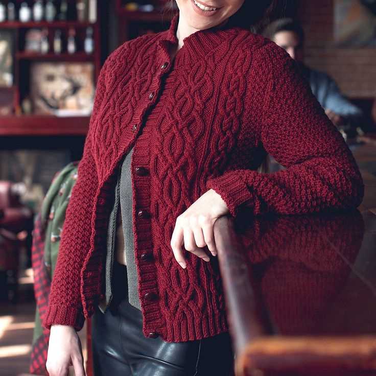 Aran cable knit cardigan pattern