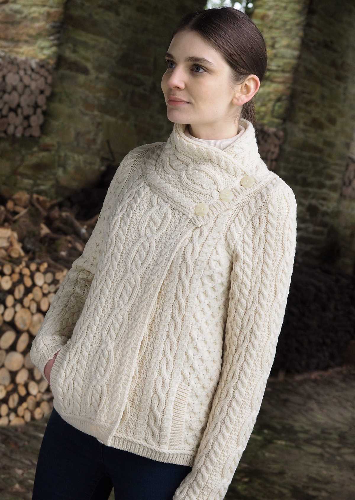 Aran cardigan knitting pattern