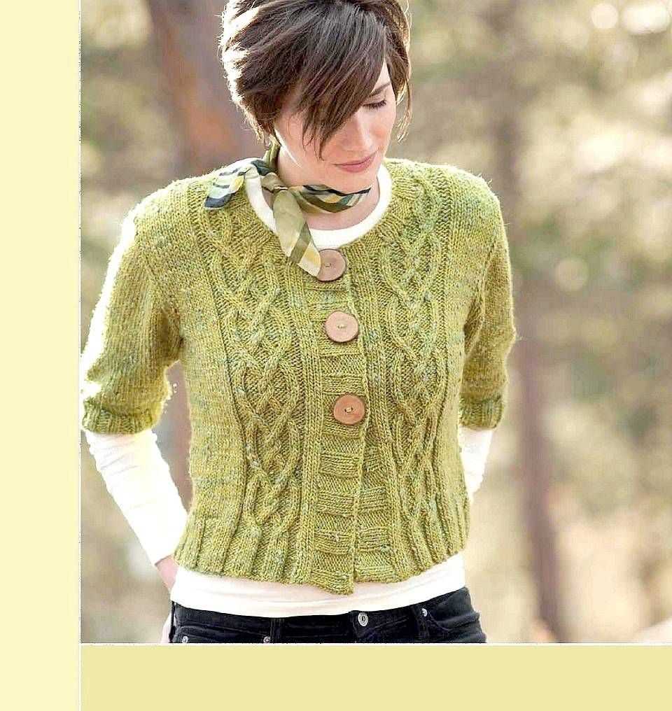 Aran cardigan knitting pattern