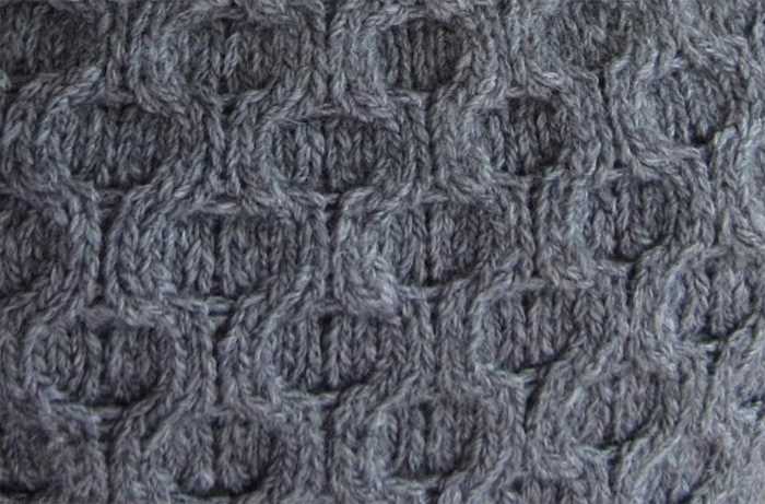 Aran honeycomb knitting pattern